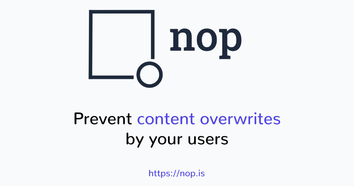 Nop Prevent Content Overwrites nop-prevent-content-overwrites